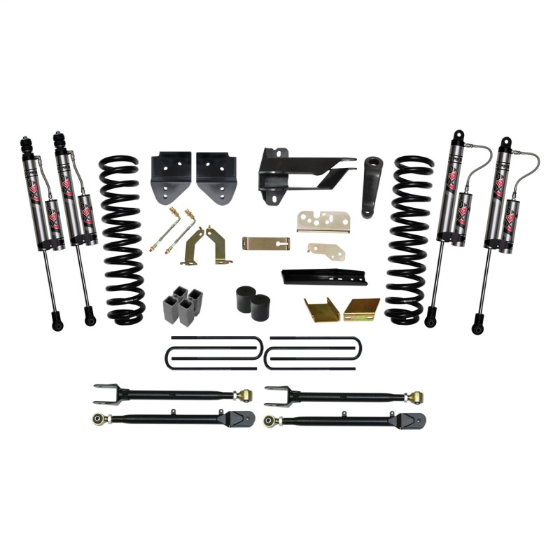 Ford F350 Suspension Lift Kit - Front + Rear - Skyjacker - 6 IN, ADX 2.0 Remote Reservoir Monotube Shocks, 4-Link Conversion - 2017
