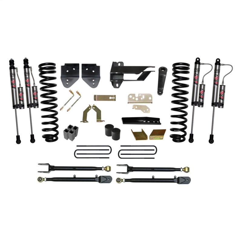 Ford F350 Super Duty Suspension Lift Kit - Front + Rear - Skyjacker - ADX 2.0 Remote Reservoir Monotube Shocks - 2017
