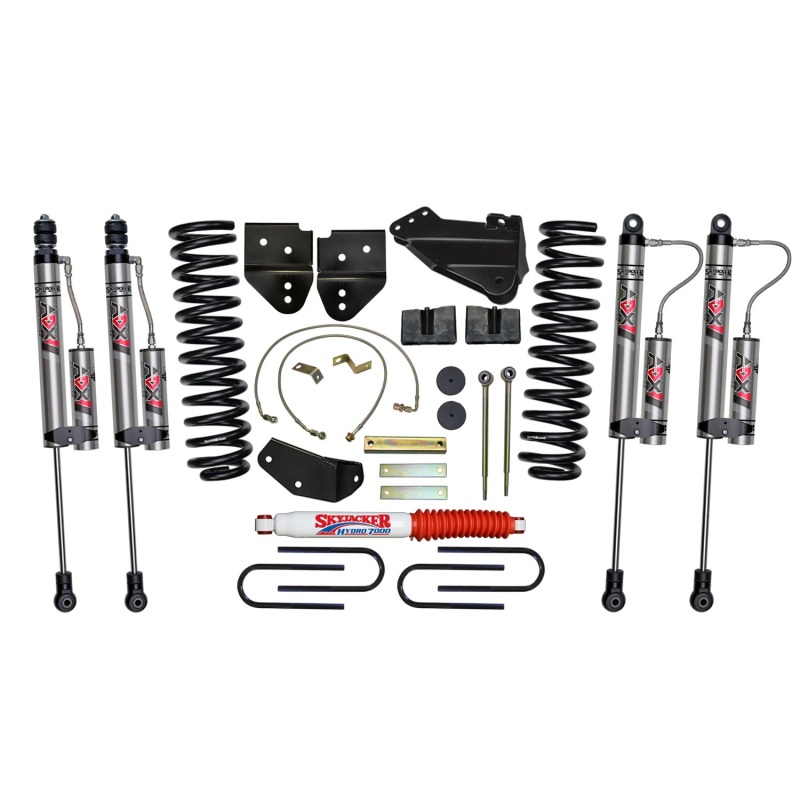 Ford F-250 Suspension Lift Kit - Front + Rear - Skyjacker - 4-inch Lift with ADX 2.0 Remote Reservoir Monotube Shocks - 2005