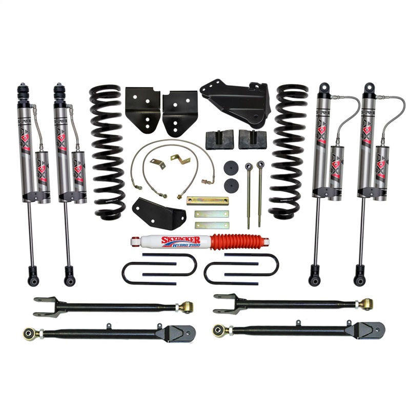 Ford F-250 Super Duty Suspension Lift Kit - Skyjacker - 4-Link Conversion + ADX 2.0 Remote Reservoir Monotube Shocks - `05-`07