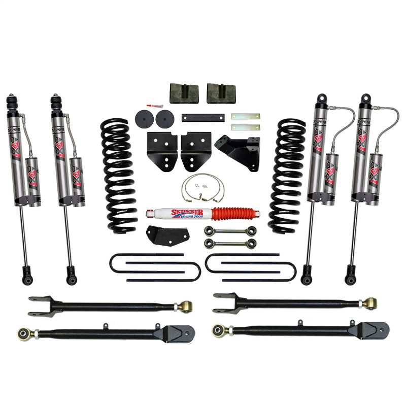 Ford F-350 Super Duty Suspension Lift Kit - Skyjacker - 4-Link Conversion, 4 Inch Lift, ADX 2.0 Remote Reservoir Monotube Shocks - `08-`10