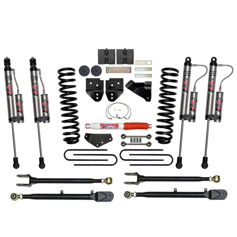 Ford F-350 Super Duty Suspension Lift Kit - Front + Rear - Skyjacker - 6 in. ADX 2.0 Remote Reservoir Monotube Shocks - `08-`10