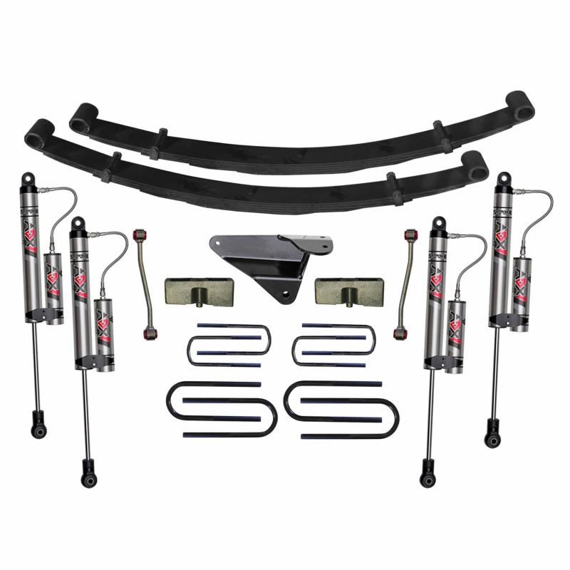 Ford F250 Suspension Lift Kit - Front + Rear - Skyjacker - 4 inch Lift Kit with ADX 2.0 Remote Reservoir Monotube Shocks - `99-`02