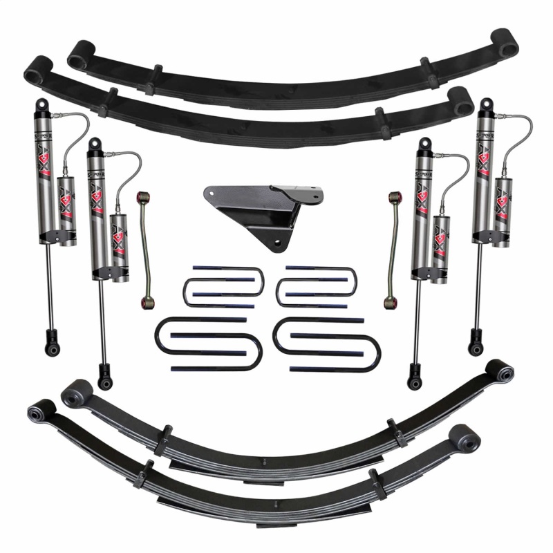 Ford F350 Suspension Lift Kit - Skyjacker - 4-inch with ADX 2.0 Remote Reservoir Monotube Shocks - `00-`04
