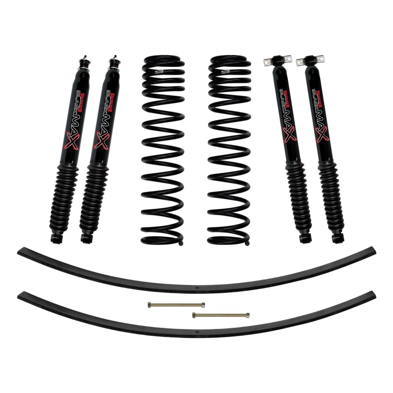 Jeep XJ Suspension Lift Kit - Skyjacker - Dual Rate Long Coil + Add-A-Leafs + Black Max Shocks - `84-`01