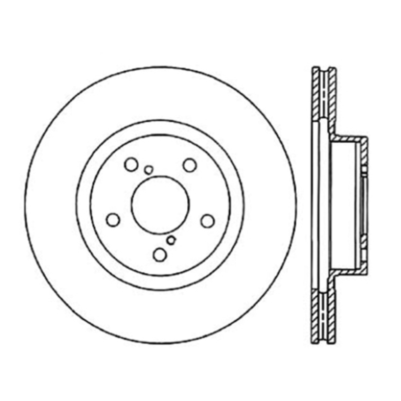 Subaru Impreza Brake Rotor (1) - Front - Stoptech - Premium Cryostop Rotor - Black - `98-`16