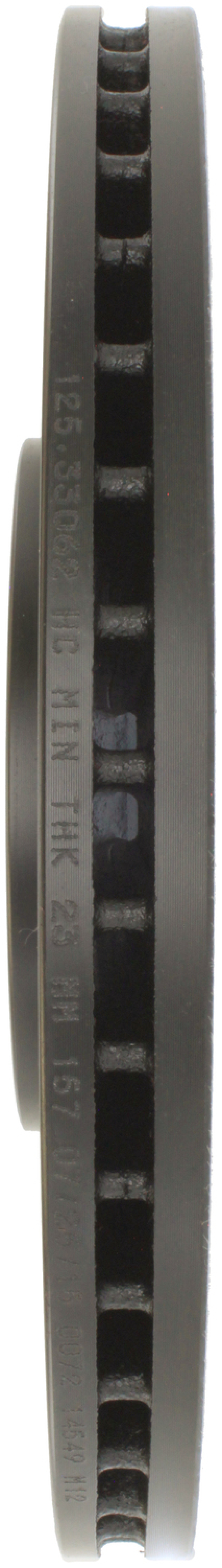 Audi TT Brake Rotor (1) - Front Right - Stoptech - Slotted Sport - Black - `99-`07