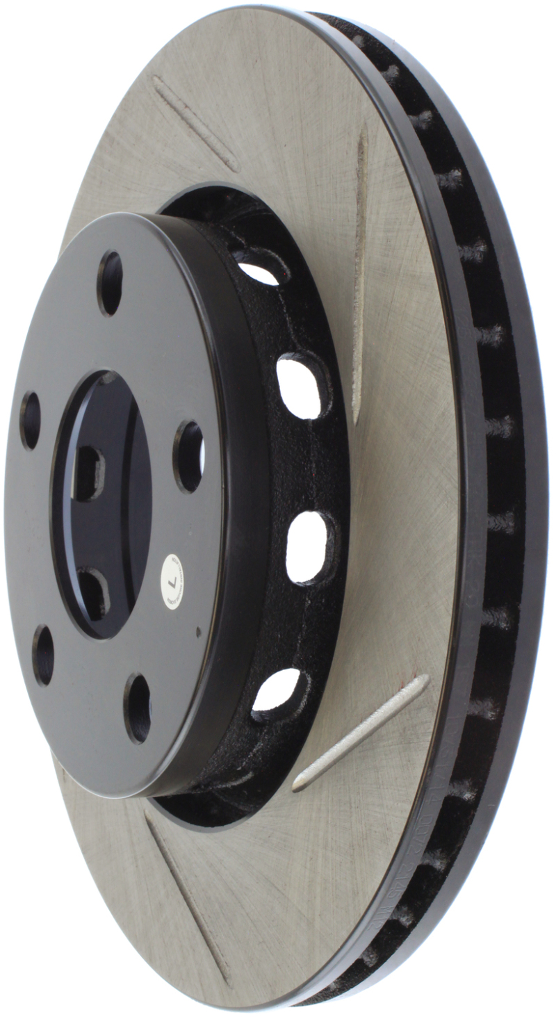 Audi S4 Brake Rotor (1) - Left Rear - Stoptech - Slotted - Black - `00-`02