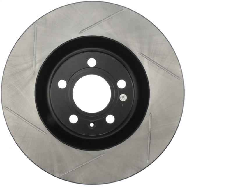 Audi S4 Brake Rotor (1) - Front Right - Stoptech - Slotted Sport - Black - `04-`09