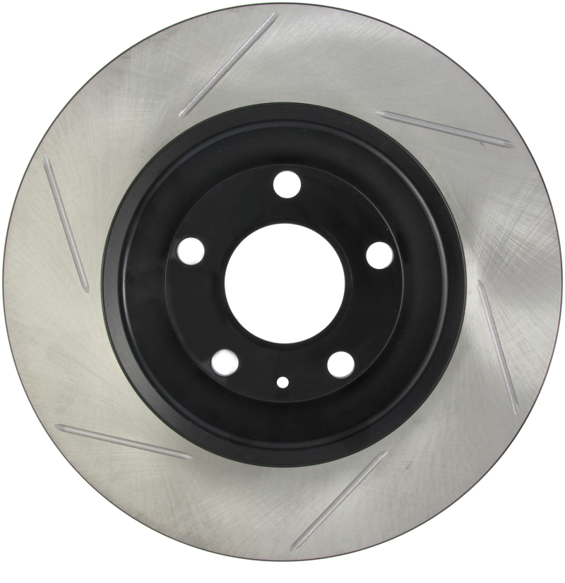 Audi S4 Brake Rotor (1) - Rear Left - Stoptech - Slotted Sport - Black - `04-`09