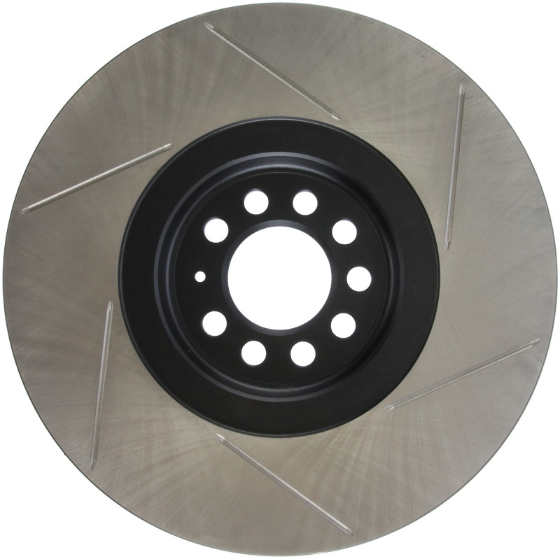 Audi TT Quattro Brake Rotor (1) - Front Right - Stoptech - Slotted - Black - `04-`06