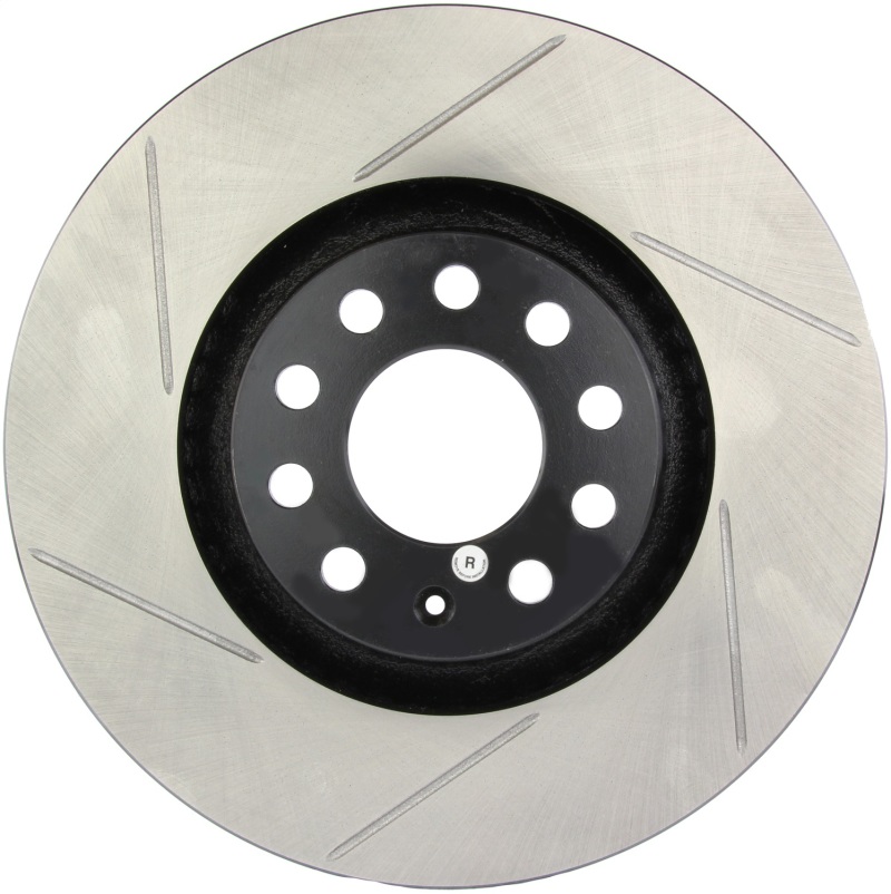 Audi A4 Brake Rotor (1) - Front Right - Stoptech - Slotted Sport - Black - `05-`09
