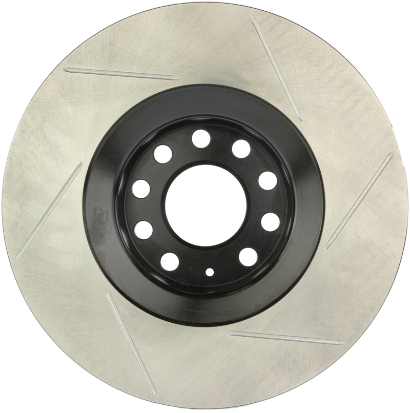 Audi Allroad Brake Rotor (1) - Front Right - Stoptech - Slotted Sport - Black - `01-`06