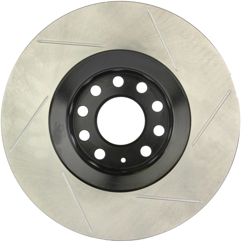 Audi S4 Brake Rotor (1) - Front Right - Stoptech - Slotted Sport - Black - `00-`02