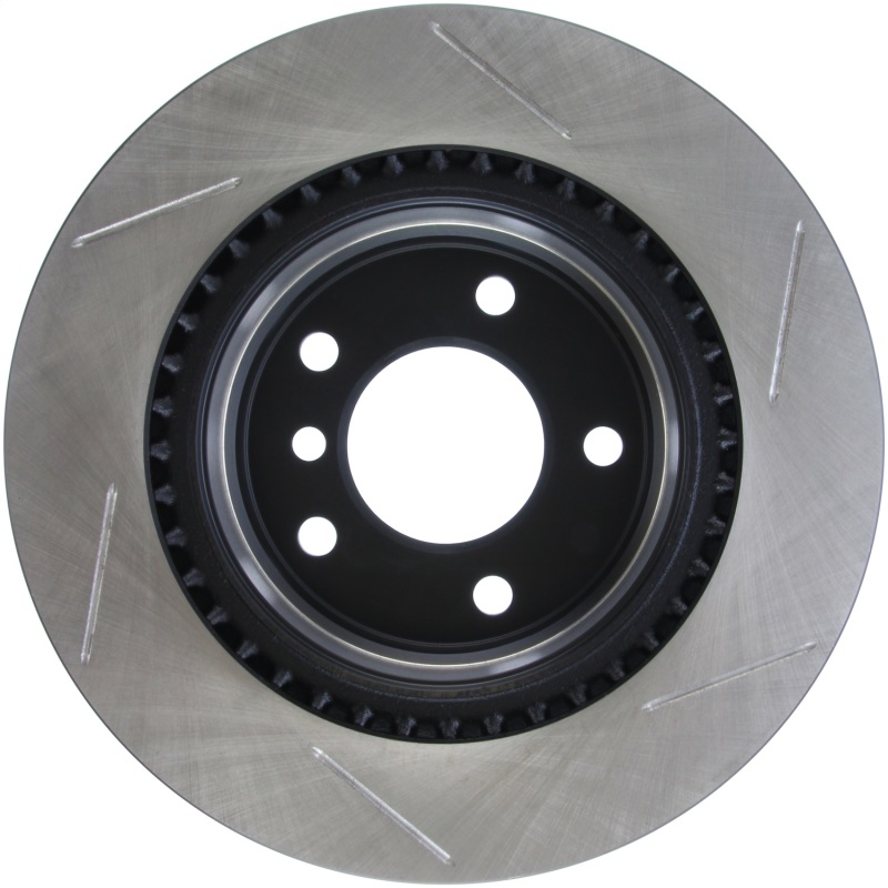 BMW 3 Series Brake Rotor (1) - Rear Left - Stoptech - Slotted Sport - Black - 2006