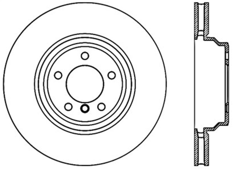 BMW 335i Brake Rotor (1) - Front Right - Stoptech - Slotted Sport Cryo - Black - `07-`13 BMW 335i Brake Rotor (1) - Front Right - Stoptech - Slotted Sport Cryo - Black - `07-`13
