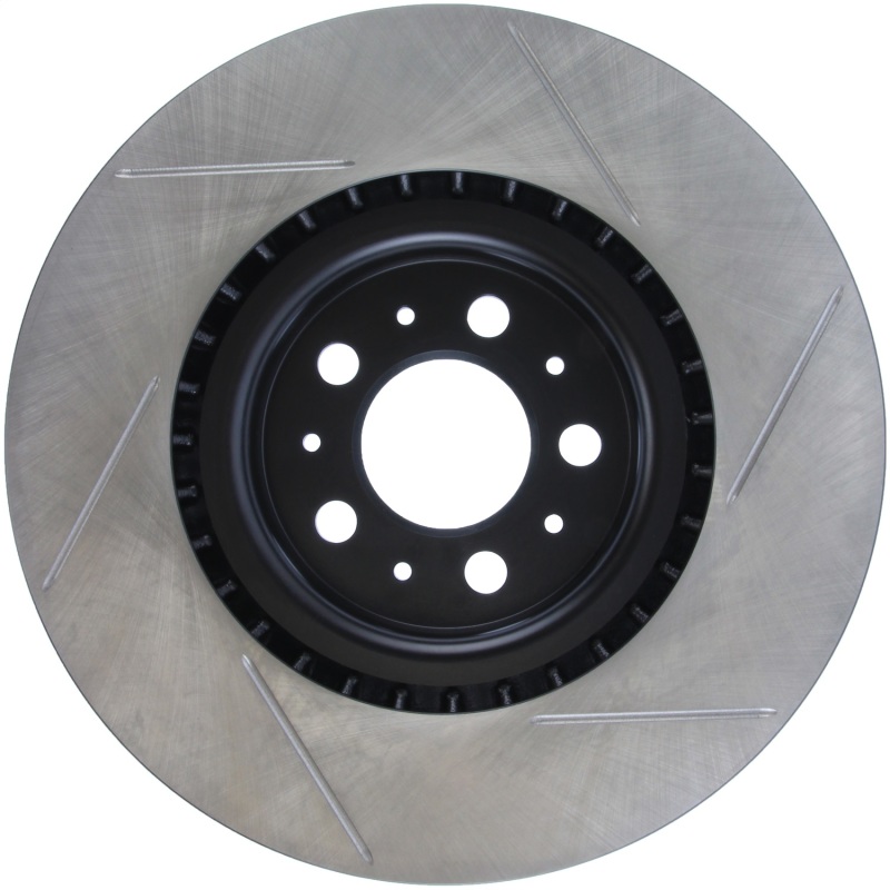 Volvo S60 Brake Rotor (1) - Front Right - Stoptech - Slotted Sport - Black - `04-`07