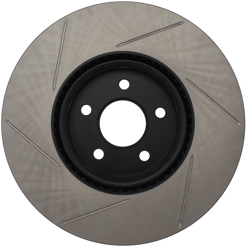 Volvo C70 Brake Rotor (1) - Front Left - Stoptech - Slotted Sport - Black - `06-`13