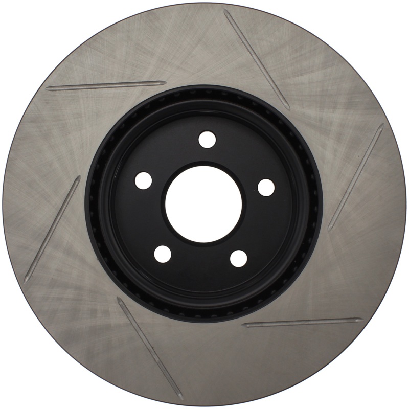 Volvo V50 Brake Rotors (2) - Front Right - Stoptech - Slotted Sport - Black - `05-`12