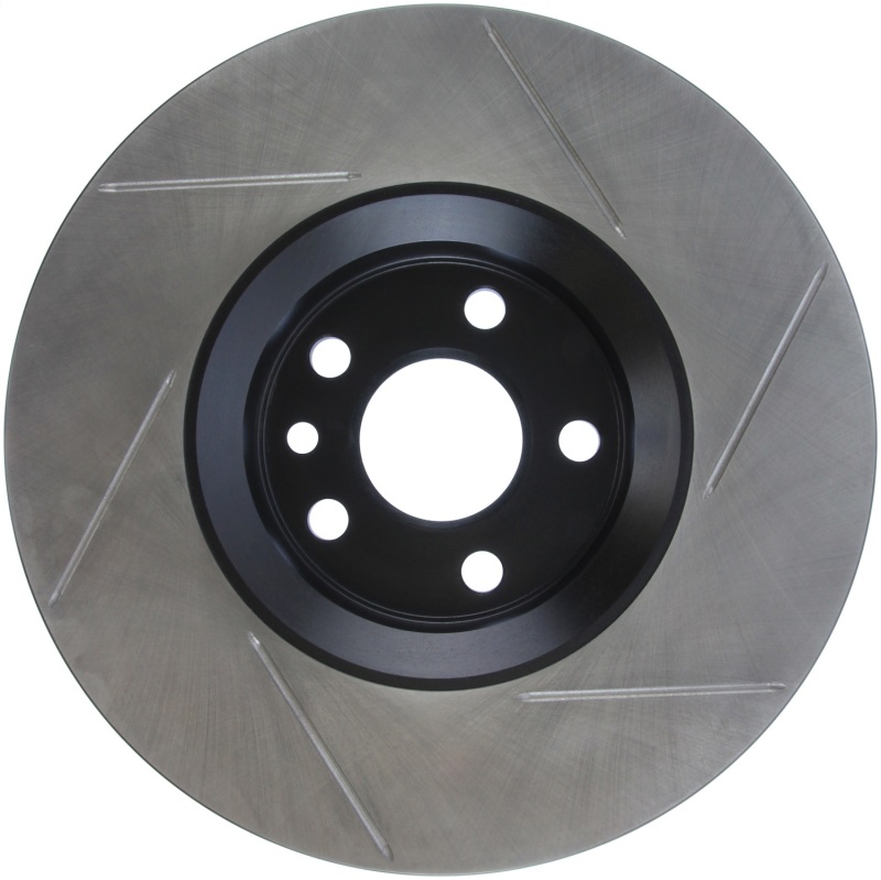 Volvo XC70 Brake Rotor (1) - Front Left - Stoptech - Sport Slotted - Black (E-Coated) - `08-`15