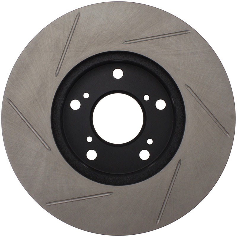 Honda Fit Brake Rotors (2) - Front Left - Stoptech - Slotted Sport - Black - `13-`14