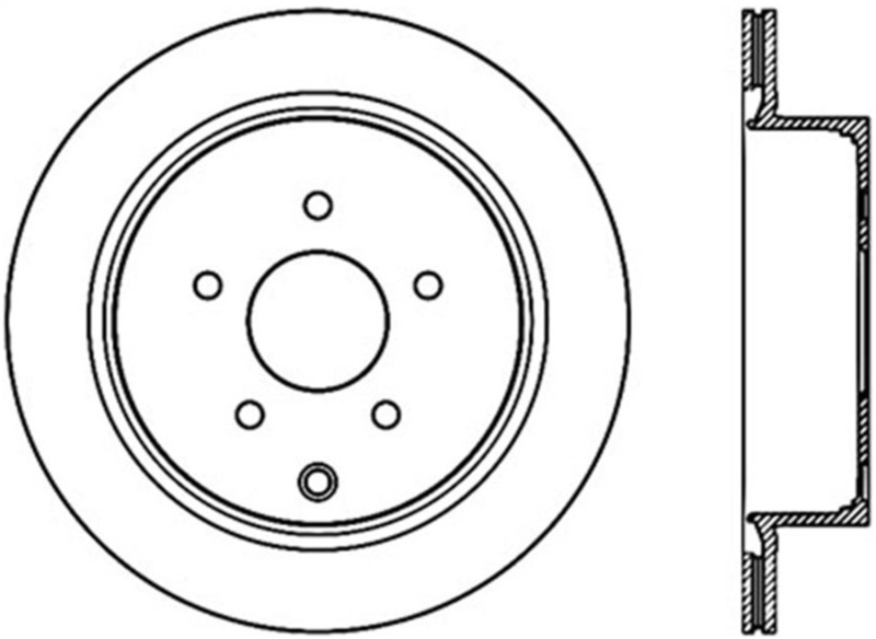 Nissan Quest Brake Rotor (1) - Rear Right - Stoptech - Sport Slotted Cryo - Black - `04-`18