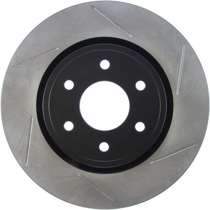 Nissan Frontier Brake Rotor (1) - Front Left - Stoptech - Slotted - Black - `05-`09