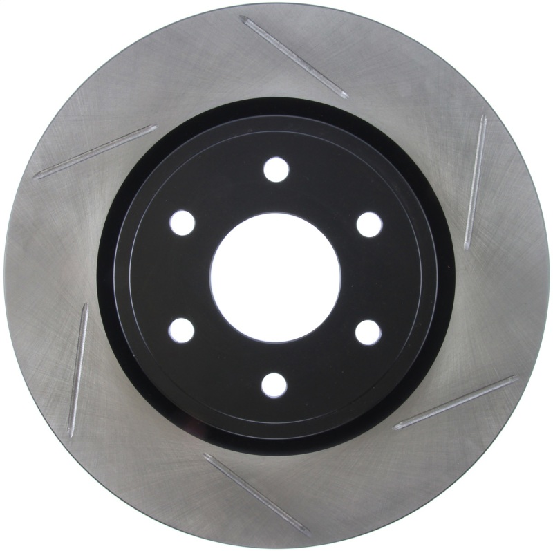 Nissan Pathfinder Brake Rotor (1) - Front Left - Stoptech - Slotted - Black - `04-`12