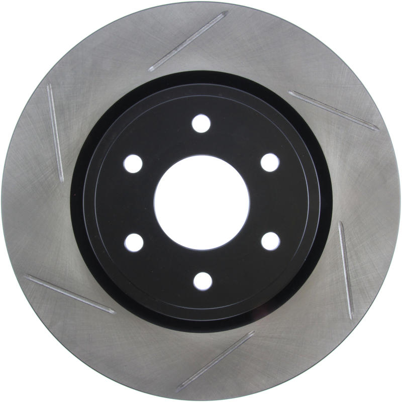 Nissan Frontier Brake Rotor (1) - Front Right - Stoptech - Slotted Sport - Black - `05-`09