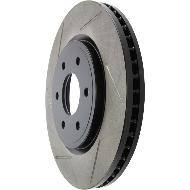 Nissan Xterra Brake Rotor (1) - Front Right - Stoptech - Slotted Sport - Black - `05-`15