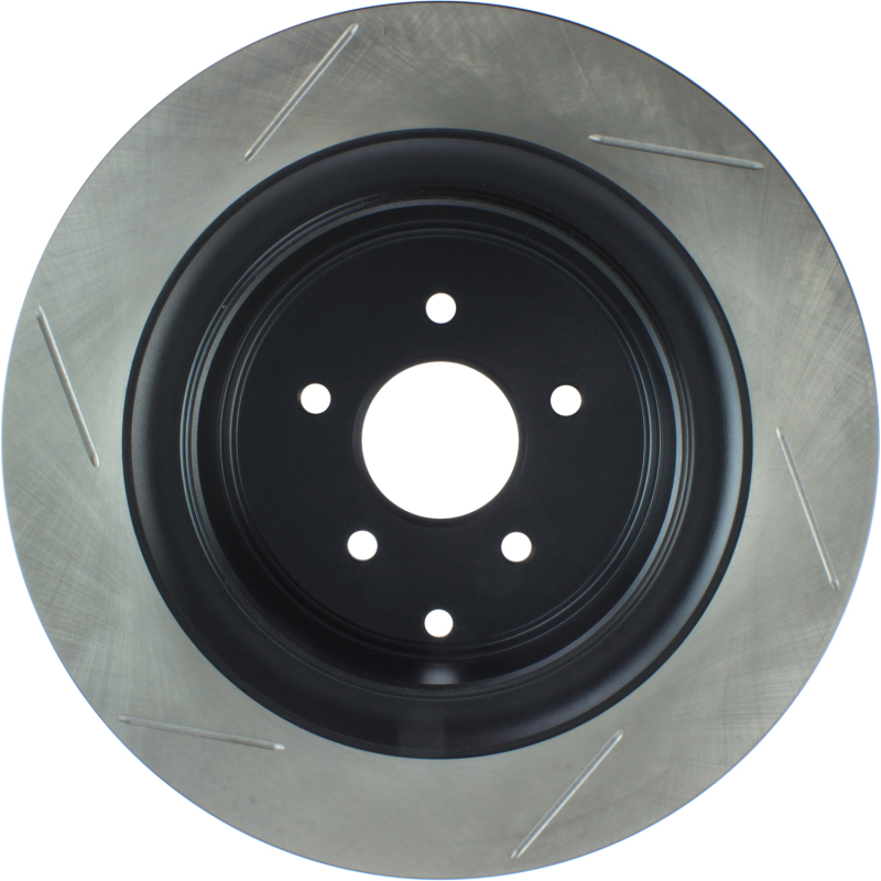 Infiniti M35h Brake Rotor (1) - Rear Left - Stoptech - Slotted Sport - Black - `12-`13