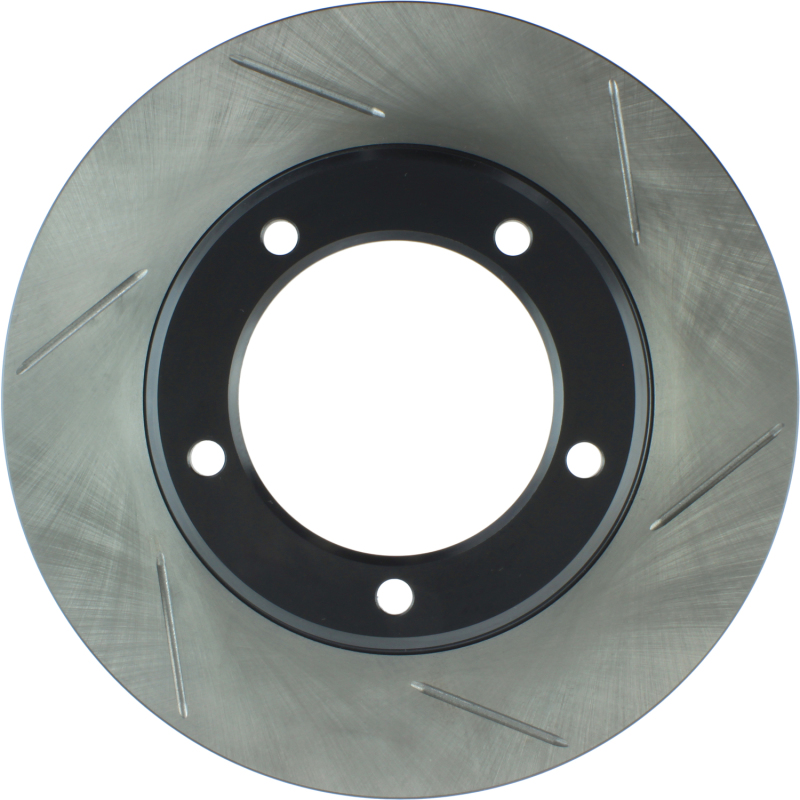 Lexus LX470 Brake Rotor (1) - Front Left - Stoptech - Slotted Sport - Black - `98-`07