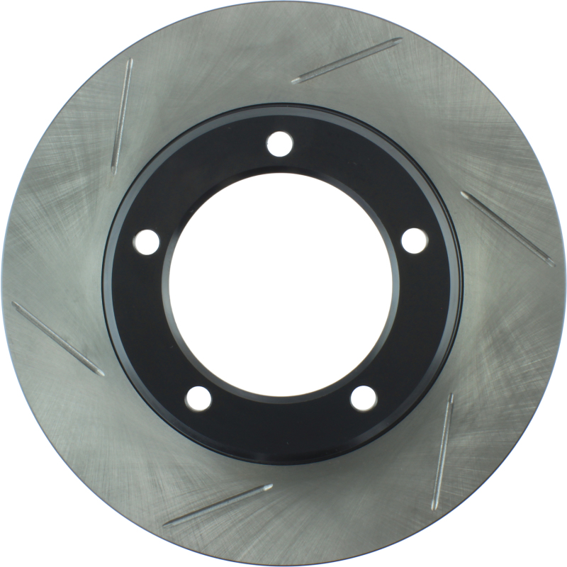 Toyota Land Cruiser Brake Rotor (1) - Front Right - Stoptech - Slotted Sport - Black - `98-`07