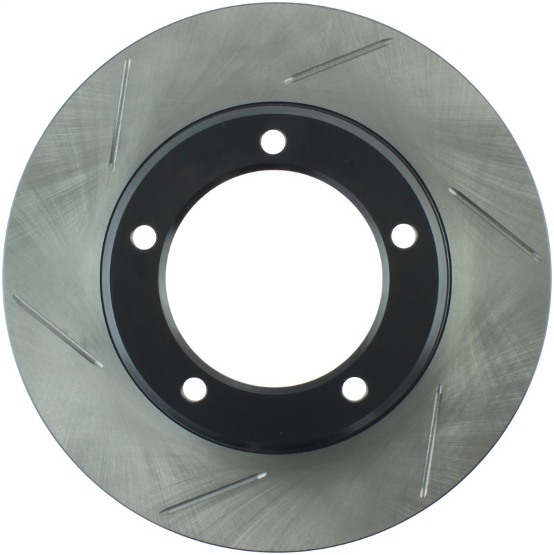 Toyota Land Cruiser Brake Rotor (1) - Front Right - Stoptech - Slotted Sport - Black - `98-`07