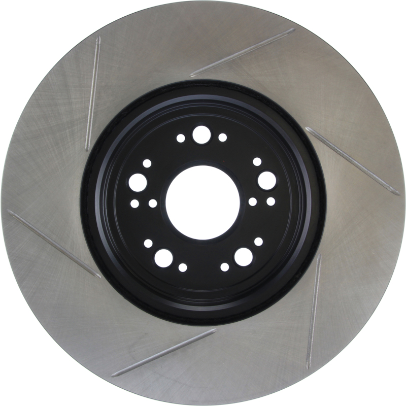 Lexus LS400 Brake Rotor (1) - Front Left - Stoptech - Slotted - Black - `95-`00