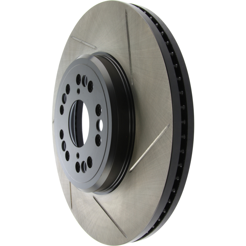 Lexus LS400 Brake Rotor (1) - Front Left - Stoptech - Slotted - Black - `95-`00