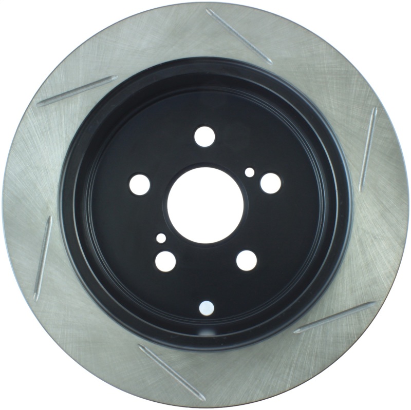 Pontiac Vibe Brake Rotor (1) - Rear Right - Stoptech - Slotted Sport - Black - `03-`08
