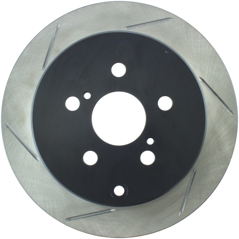 Pontiac Vibe Brake Rotor (1) - Rear Right - Stoptech - Slotted Sport - Black - `03-`08