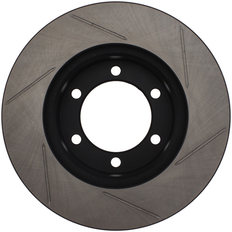 Toyota Sequoia Brake Rotor (1) - Front Right - Stoptech - Slotted Sport - Black - `01-`07