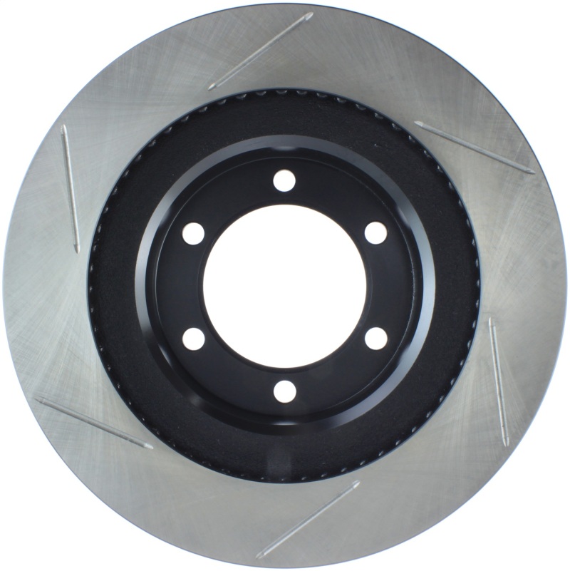 Lexus GX470 Brake Rotor (1) - Front Left - Stoptech - Slotted - Black - `03-`09