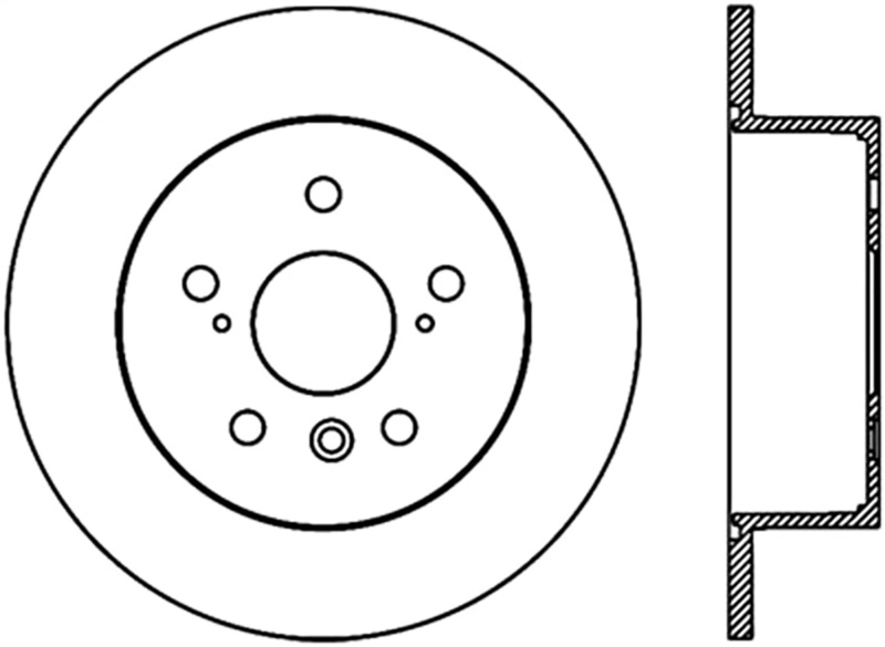 Lexus ES350 Brake Rotor (1) - Rear Left - Stoptech - Cryo Slotted Sport - Black - `07-`12