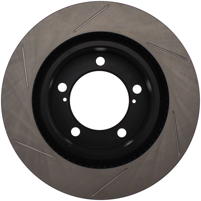 Lexus LX570 Brake Rotor (1) - Front Left - Stoptech - Slotted Sport - Black - `08-`16