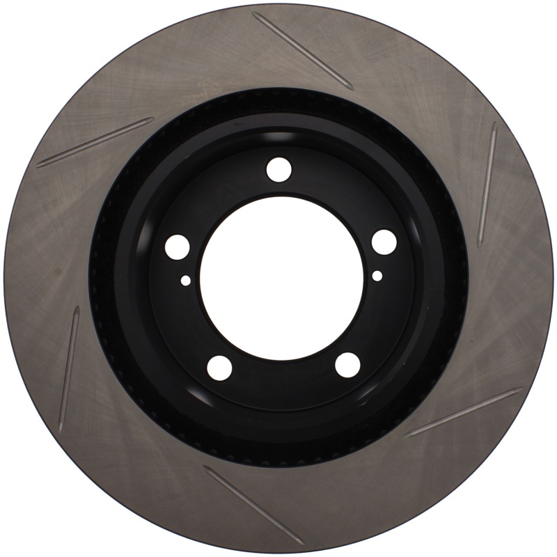 Toyota Land Cruiser Brake Rotor (1) - Front Right - Stoptech - Slotted Sport - Black - `08-`19