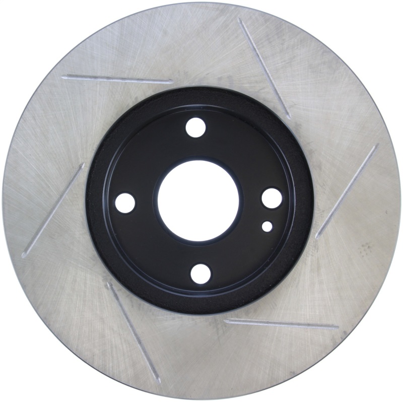 Mazda Miata Brake Rotor (1) - Front Right - Stoptech - Slotted - Black - `99-`05