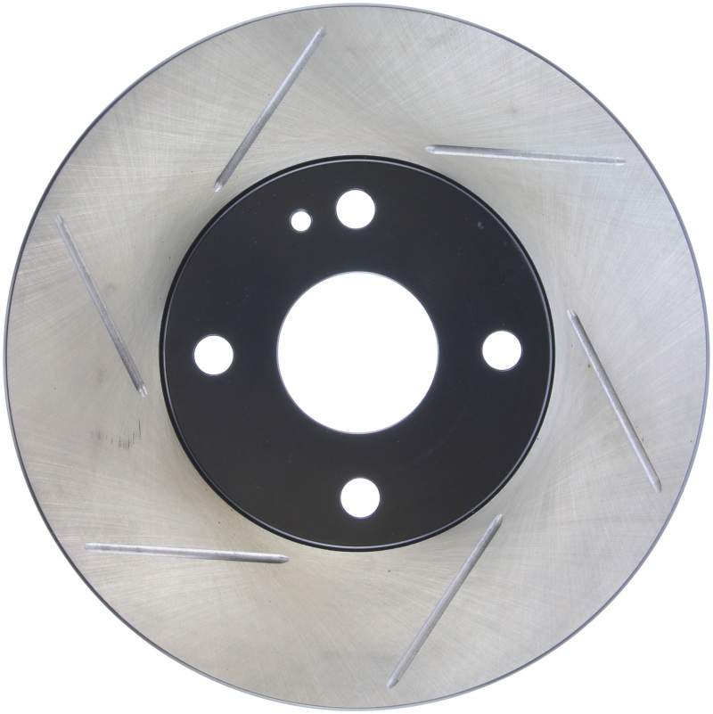 Mazda Miata Brake Rotor (1) - Front Right - Stoptech - Slotted - Black - `99-`05