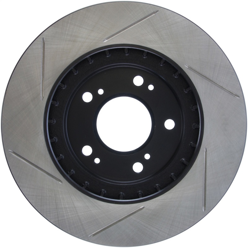 Mitsubishi Endeavor Brake Rotor (1) - Front Left - Stoptech - Slotted Sport - Black - `04-`12