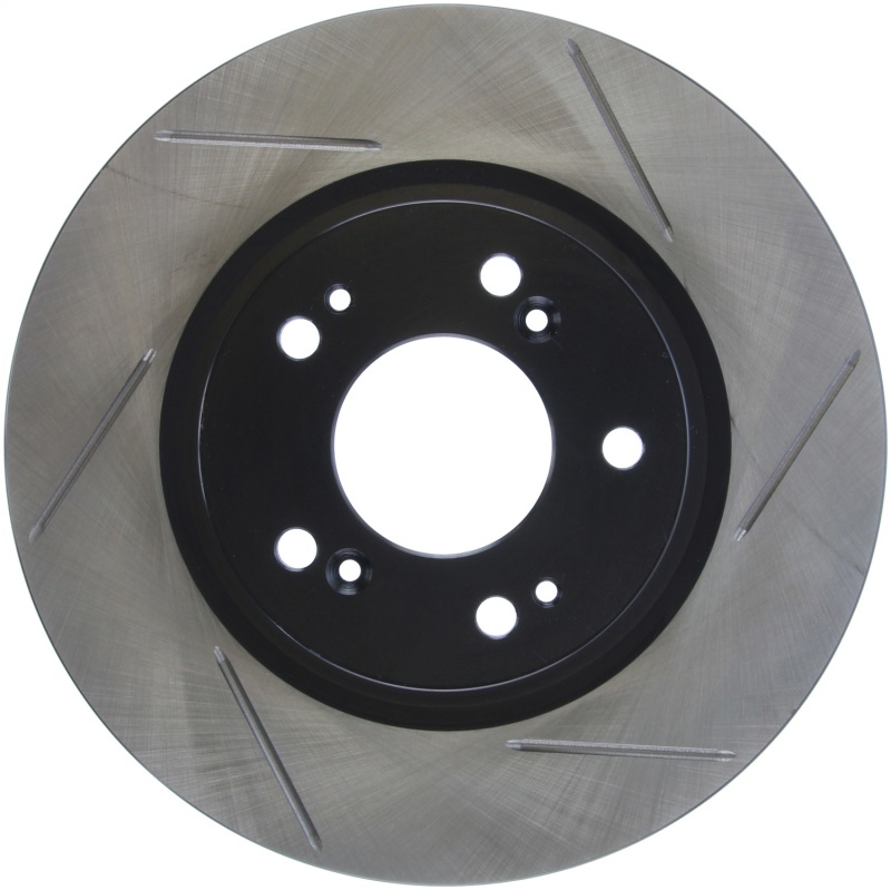 Mitsubishi Grandis Brake Rotor (1) - Front Left - Stoptech - Slotted Sport - Black - `07-`09