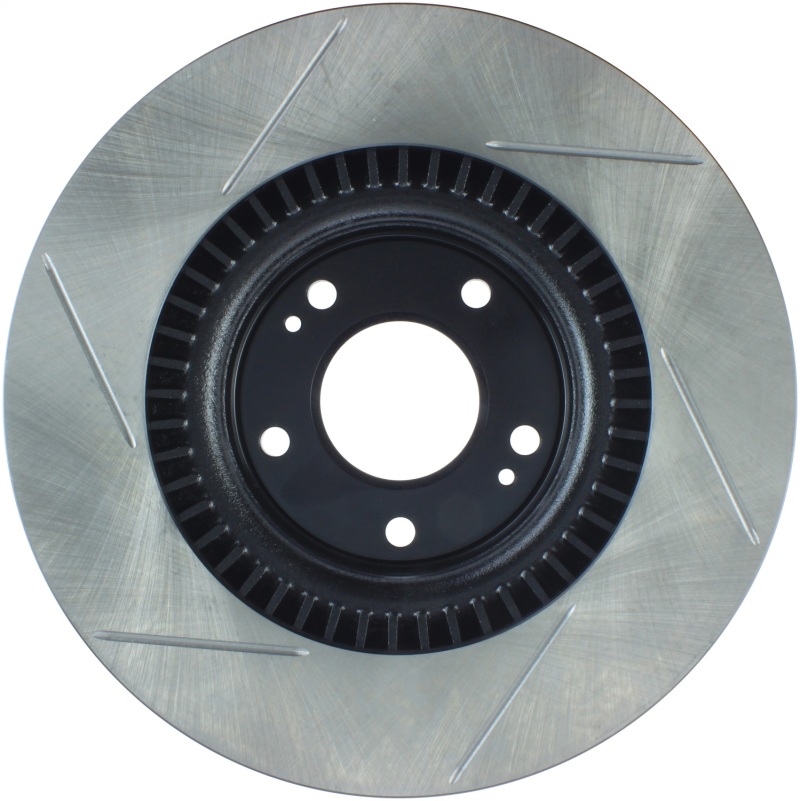Hyundai Genesis Coupe Brake Rotor (1) - Front Left - Stoptech - Slotted Sport - Black - `10-`16