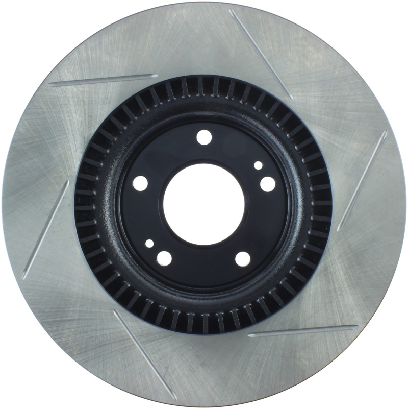 Hyundai Genesis Coupe Brake Rotor (1) - Front Right - Stoptech - Slotted Sport - Black - `10-`16
