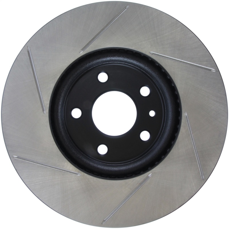Lincoln MKZ Brake Rotor (1) - Front Left - Stoptech - Slotted Sport - Black - `13-`16